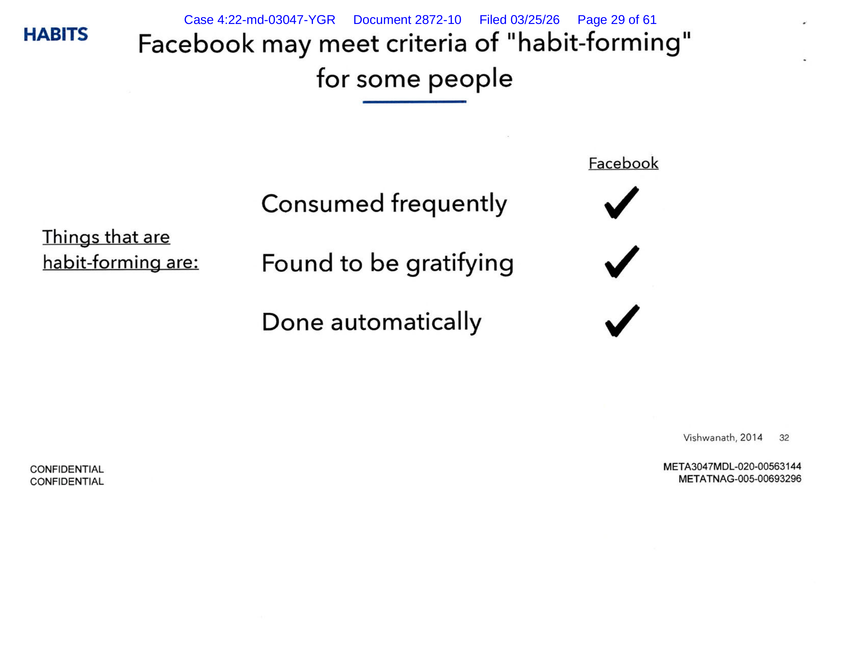 Page image from the source document, shown with the excerpt: "Facebook may be rewarding and habit-forming"